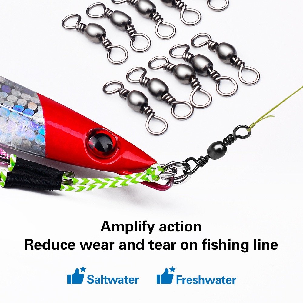 Lure Connector, Barrel Swivel, Figure-Eight Snap, B-Type Figure-Eight Ring Snap, Fishing Tackle Accessories - Image 4