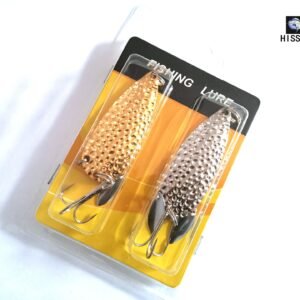 25g Dual Rotating Spinner Spoon Lure, Zinc Alloy Metal Fishing Lure with High-Carbon Steel Treble Hooks, Long Casting Bait for Bass Pike Mandarin Fish Freshwater Saltwater